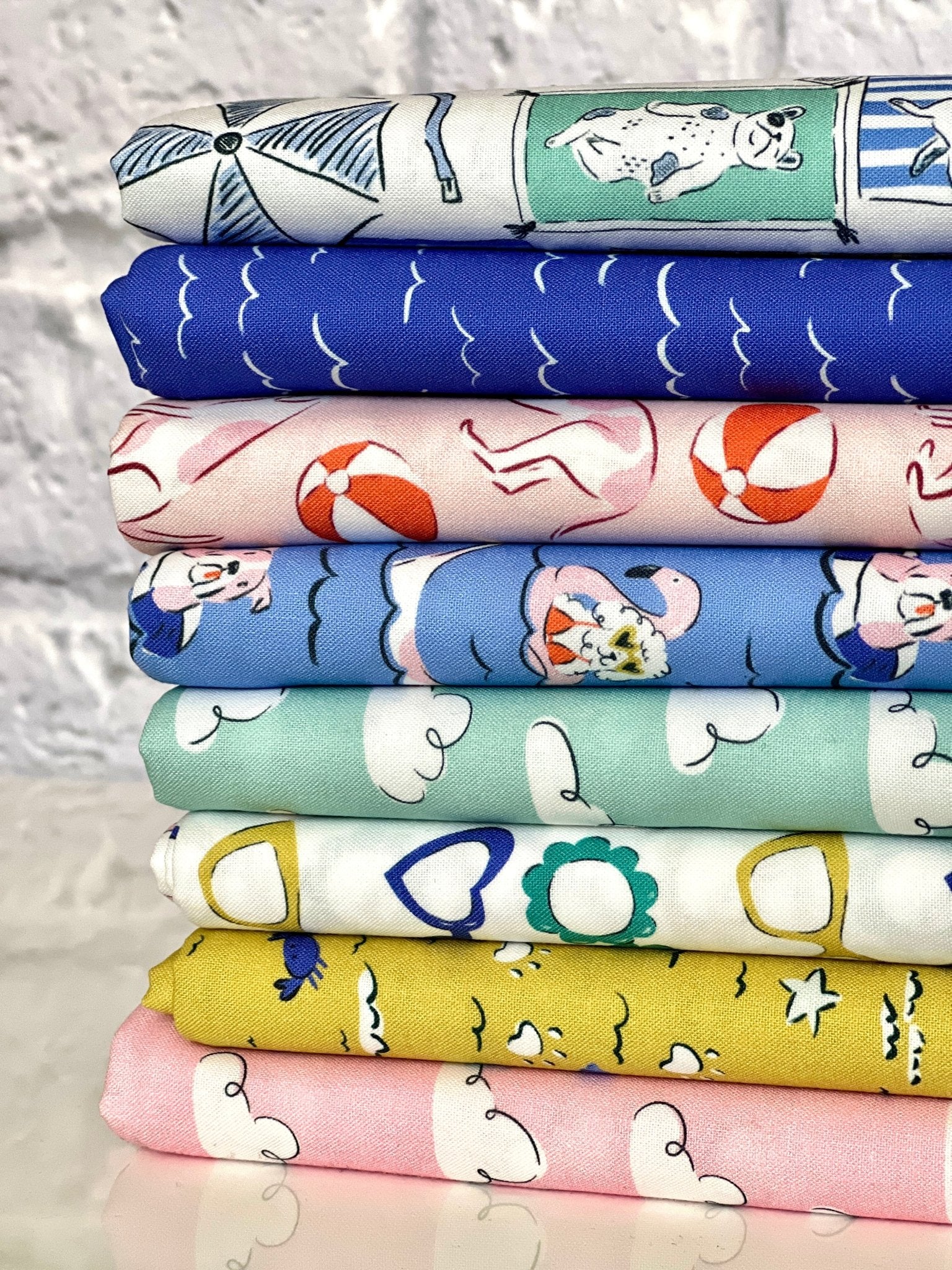Summer Sky - Pink - Dog Days Of Summer - Krissy Mast - Cloud 9 Fabrics - Poplin - Image 5
