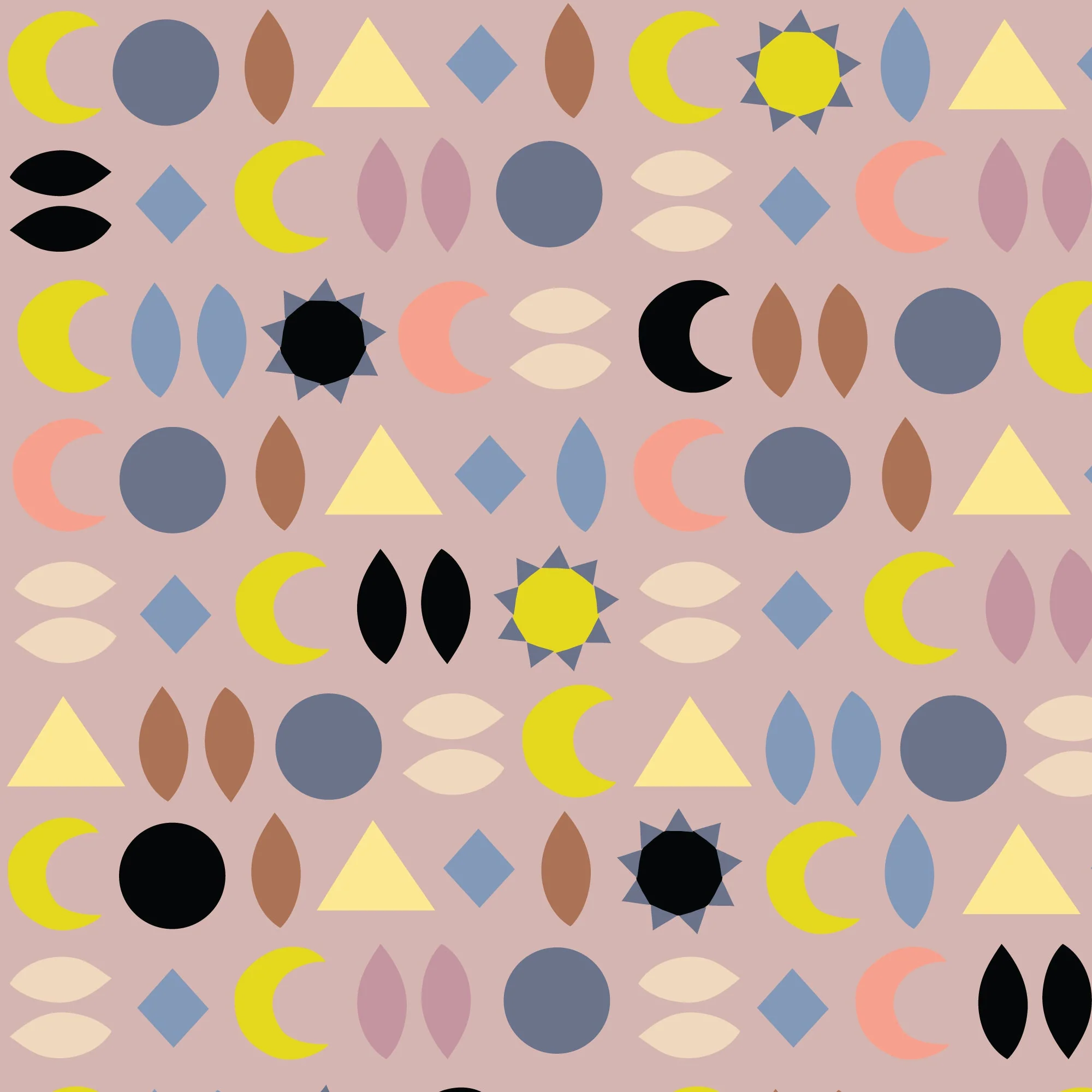 Sun and Moon - Sun Seed Moon - Leah Duncan - Cloud 9 Fabrics - Batiste - Image 3
