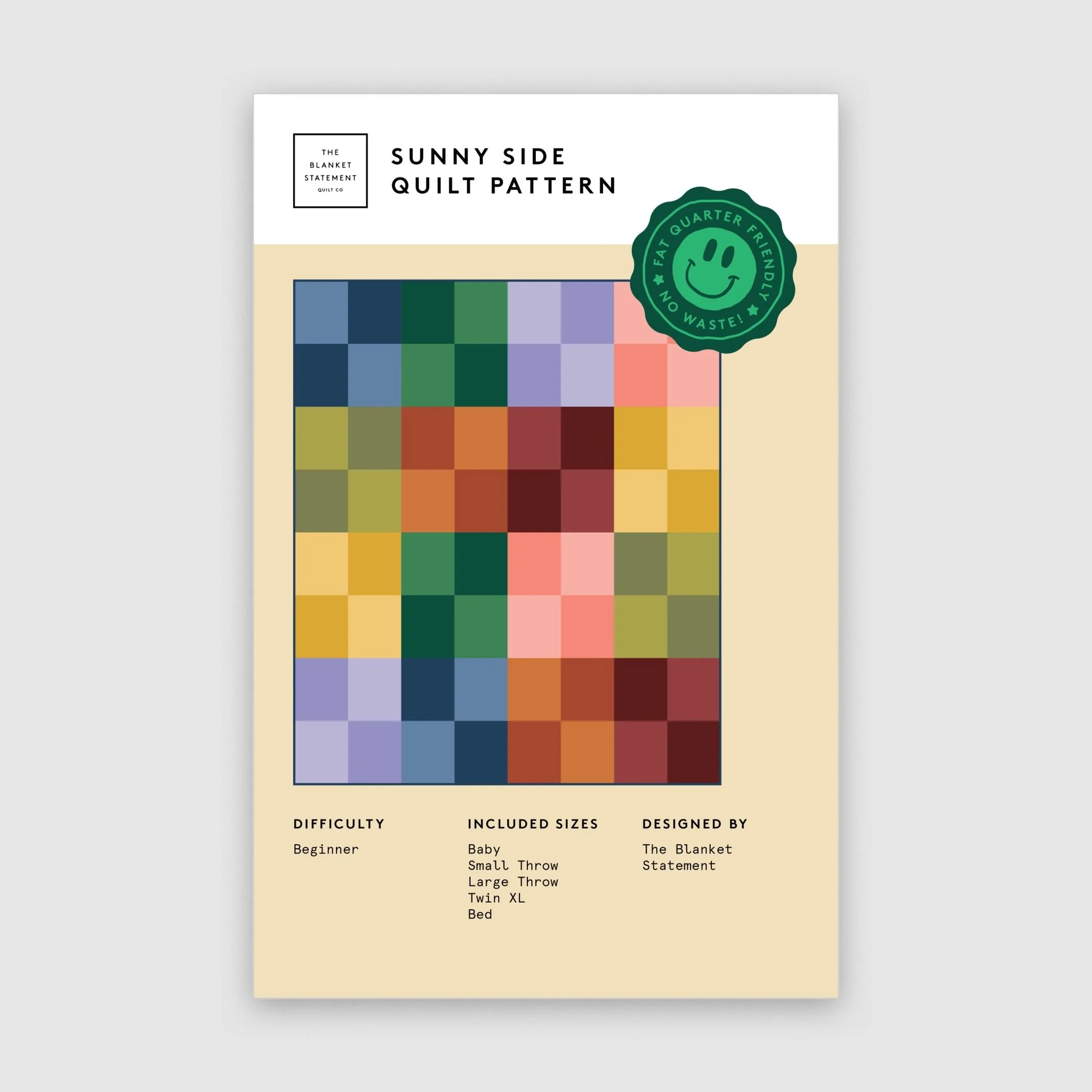 Sunny Side Paper Pattern - The Blanket Statement Quilt Co.