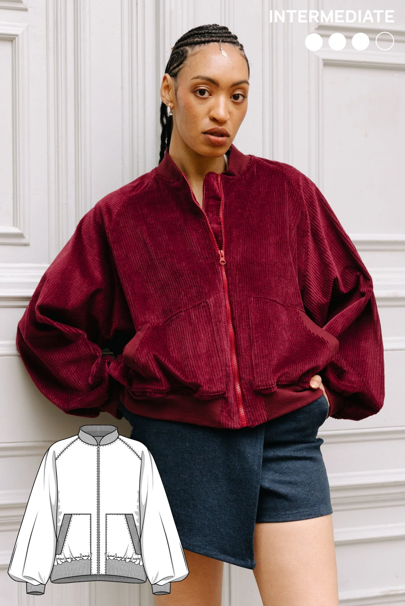 The Audrey Bomber Jacket - Paper Sewing Pattern - Juliana Martejevs