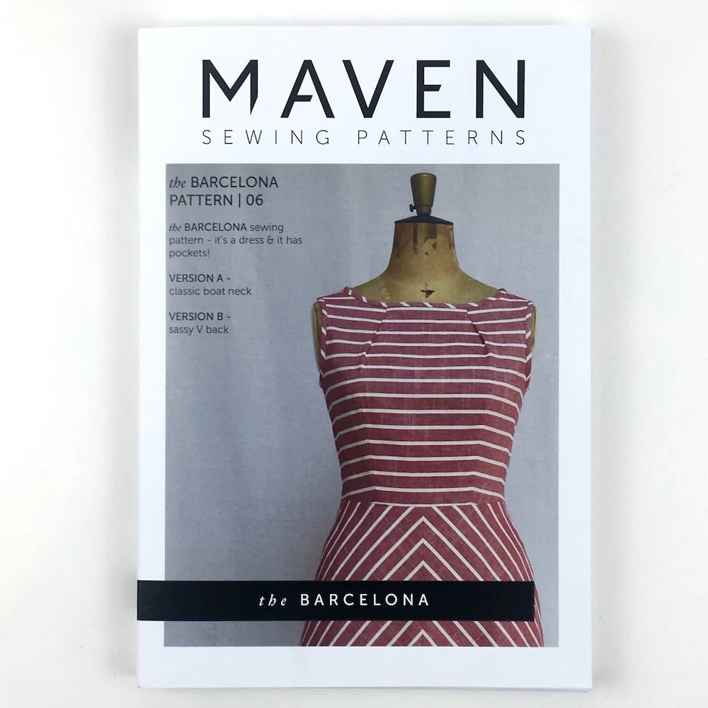 The Barcelona Dress Paper Sewing Pattern - Maven Sewing Patterns