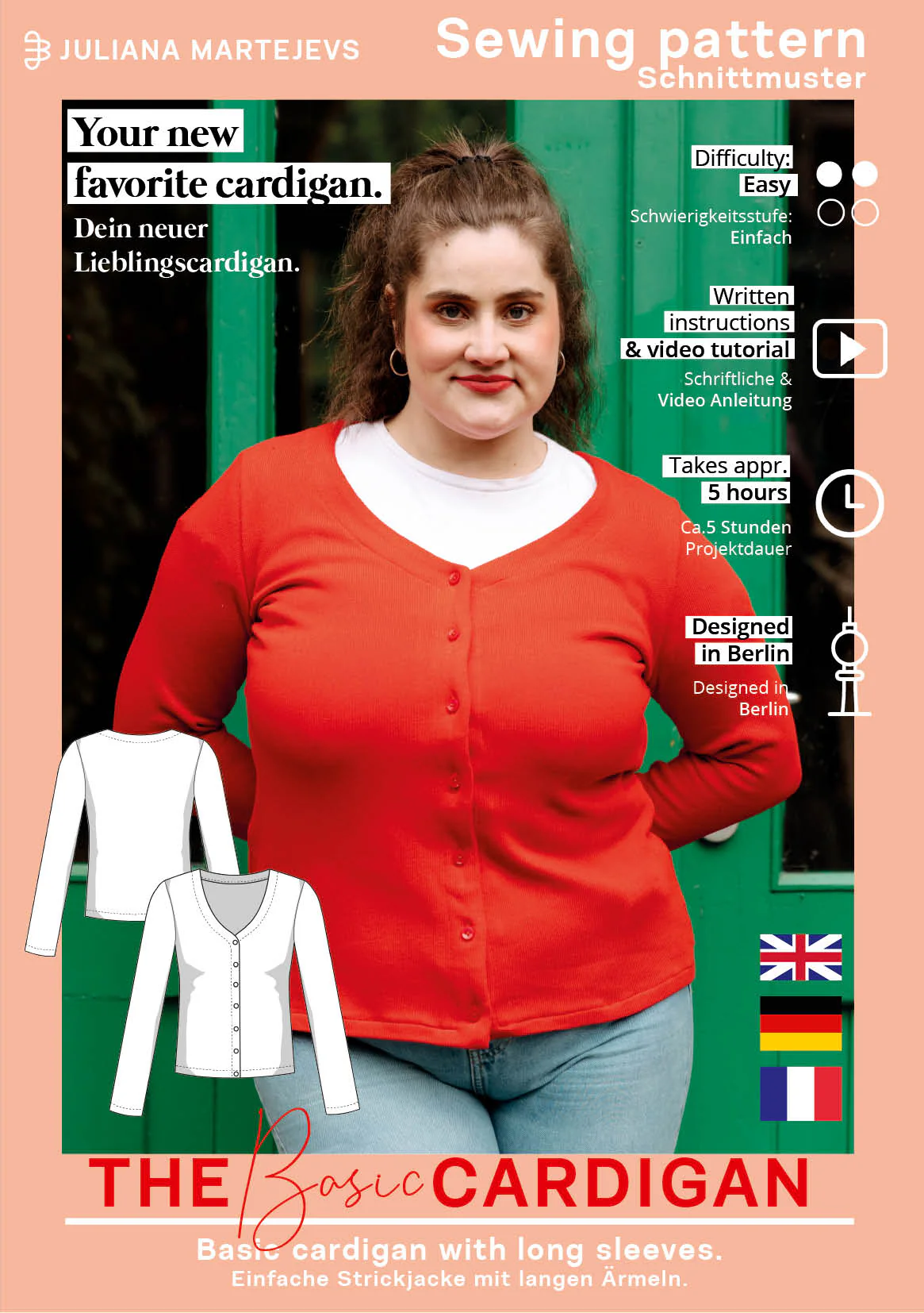 The Basic Cardigan - Paper Sewing Pattern - Juliana Martejevs - Image 6