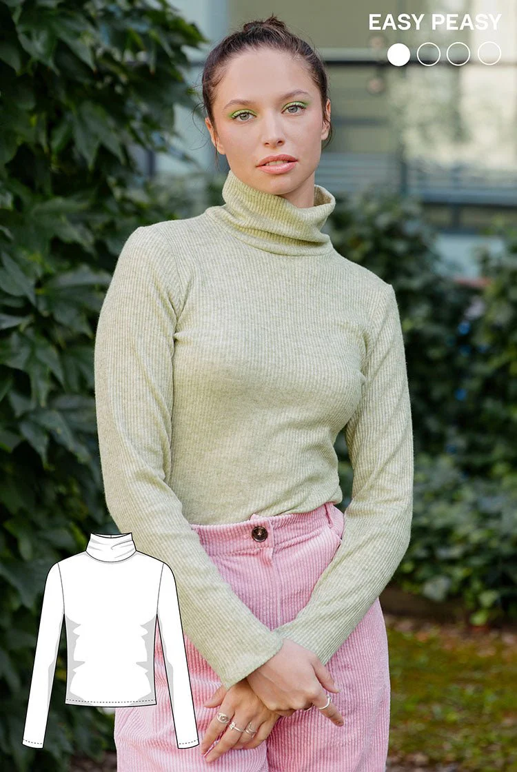 The Basic Turtleneck - Paper Sewing Pattern - Juliana Martejevs