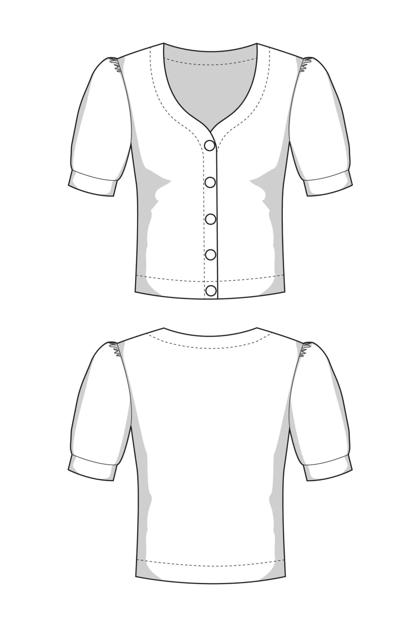The Carlotta Short Sleeve Cardigan - Paper Sewing Pattern - Juliana Martejevs - Image 5