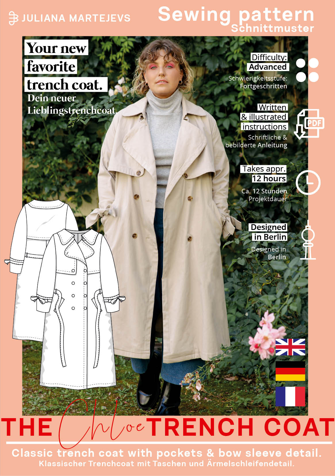 The Chloe Trenchcoat - Paper Sewing Pattern - Juliana Martejevs - Image 6