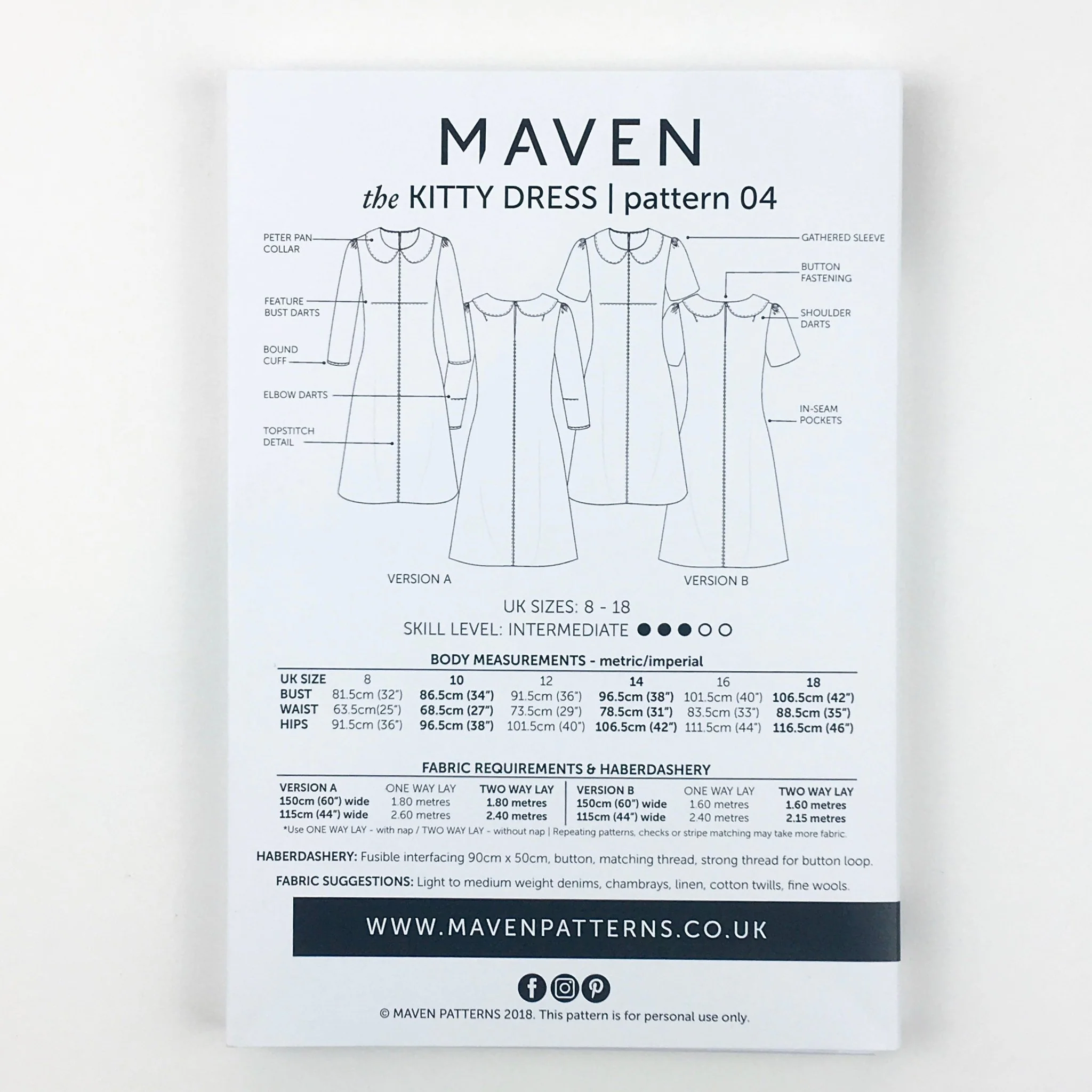 The Kitty Dress Paper Sewing Pattern - Maven Sewing Patterns - Image 11