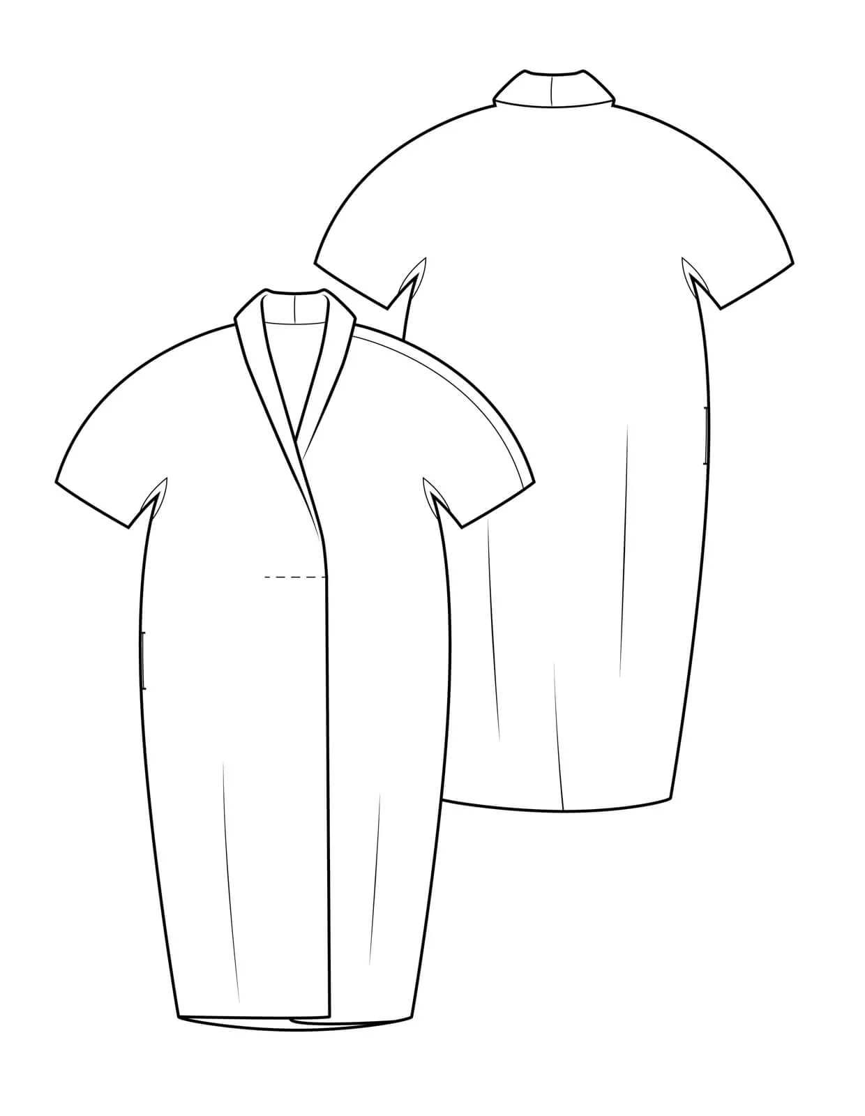 The Shawl Collar Dress - PDF Pattern - The Makers Atelier - Image 5