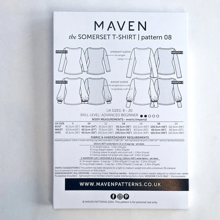 The Somerset T-Shirt Paper Sewing Pattern - Maven Sewing Patterns - Image 12