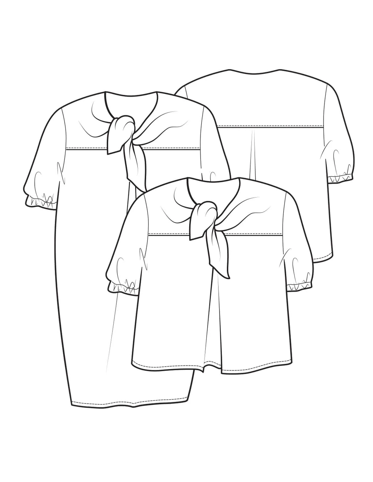 The Tie Blouse and Dress - PDF Pattern - The Makers Atelier - Image 7