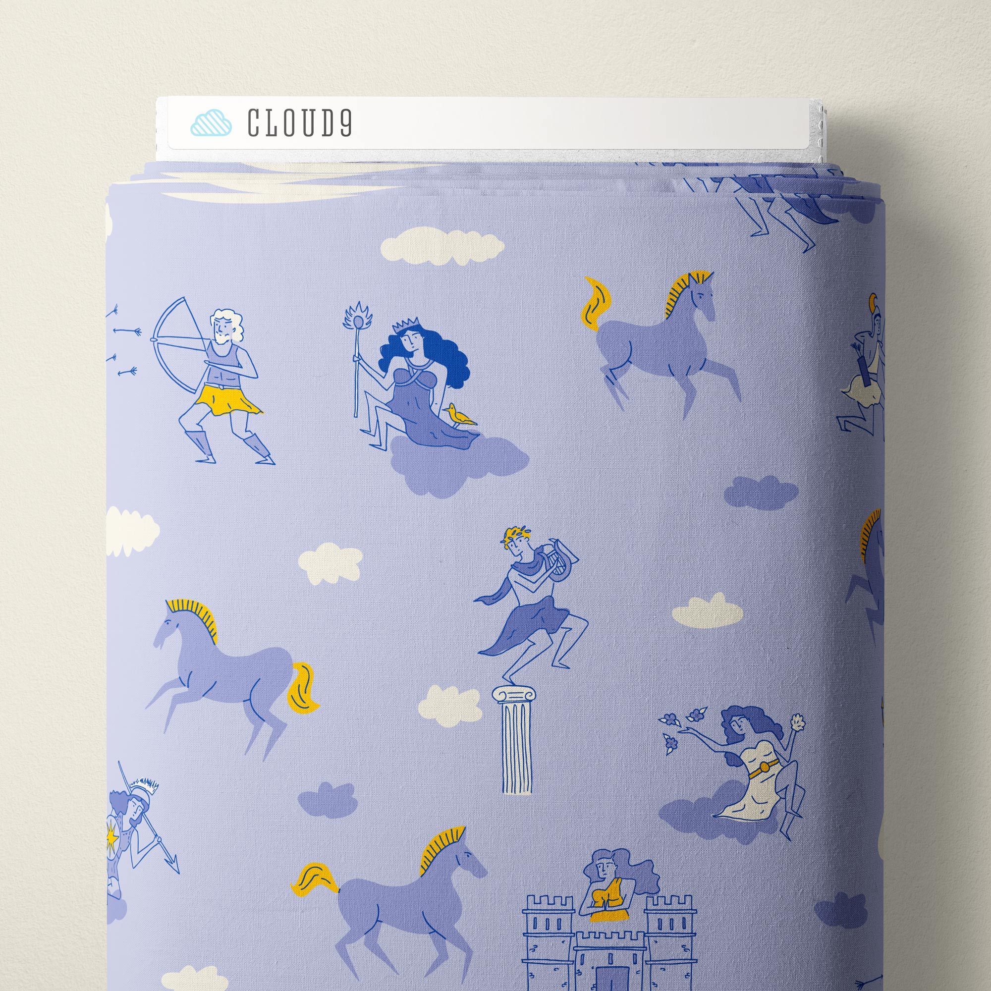 The Trojan War - The Iliad - Aidi Riera - Cloud 9 Fabrics - Poplin