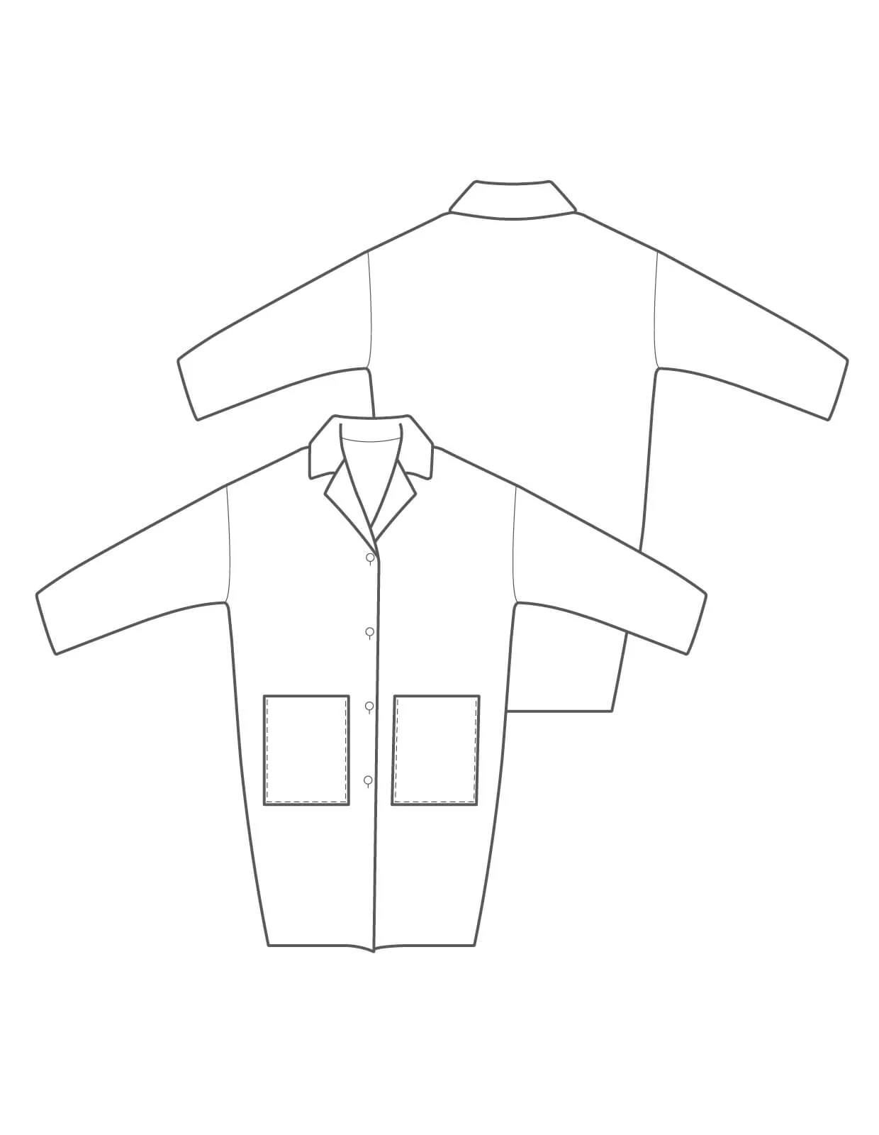 The Unlined Raw Edge Coat - PDF Pattern - The Makers Atelier - Image 8