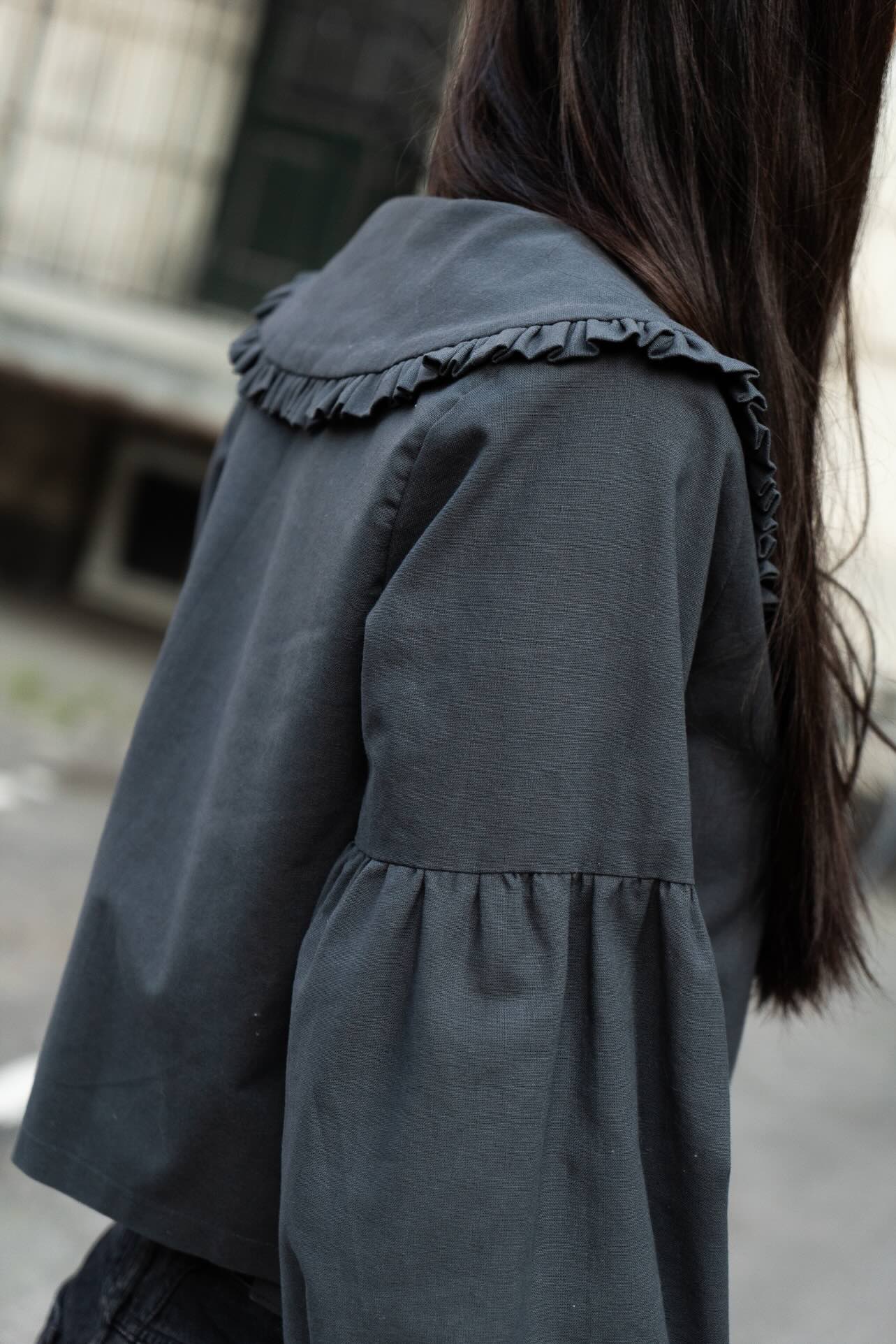 Tie Blouse + Peggy Collar + Lantern Sleeves - Paper Sewing Pattern - Puff And Pencil - Image 2