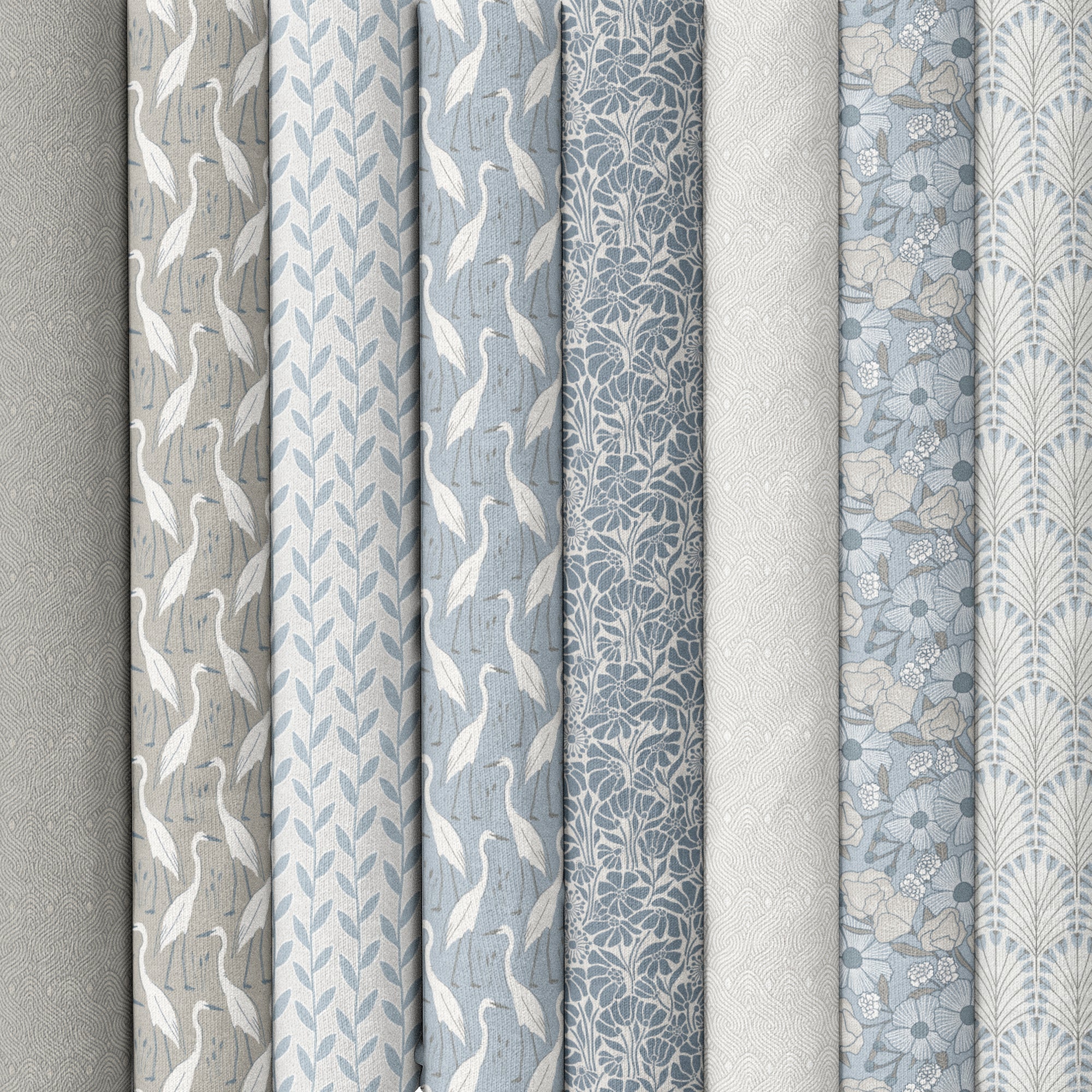 Timothy - Gray/Blue - Coastal Calm - Amy MacCready - Cloud 9 Fabrics - Poplin - Image 6