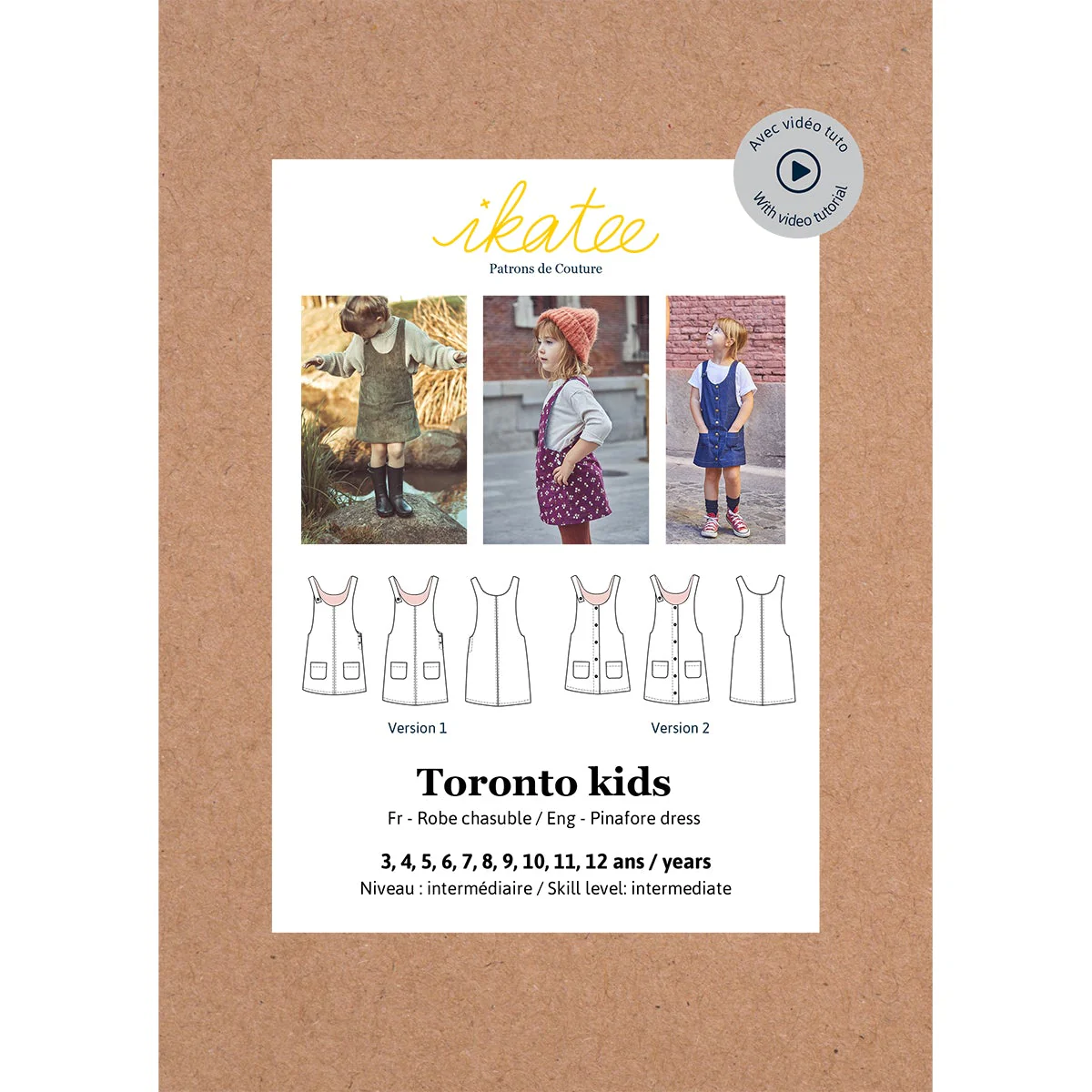 Toronto Dress Sewing Pattern - Kids 3/12Y - Ikatee - Image 2