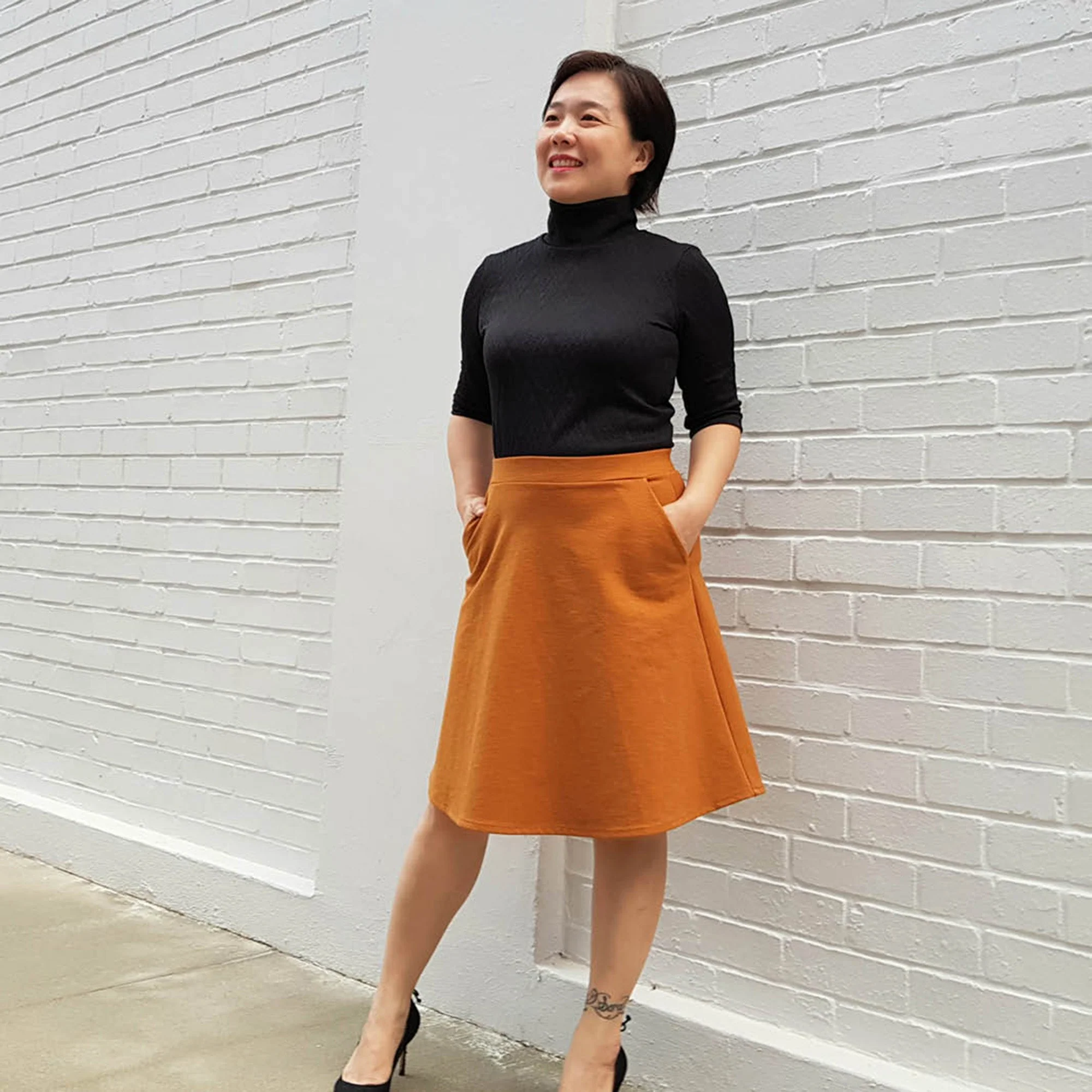 Trudy Turtleneck T-Shirt Womens Paper Pattern - Wardrobe by Me - Image 3