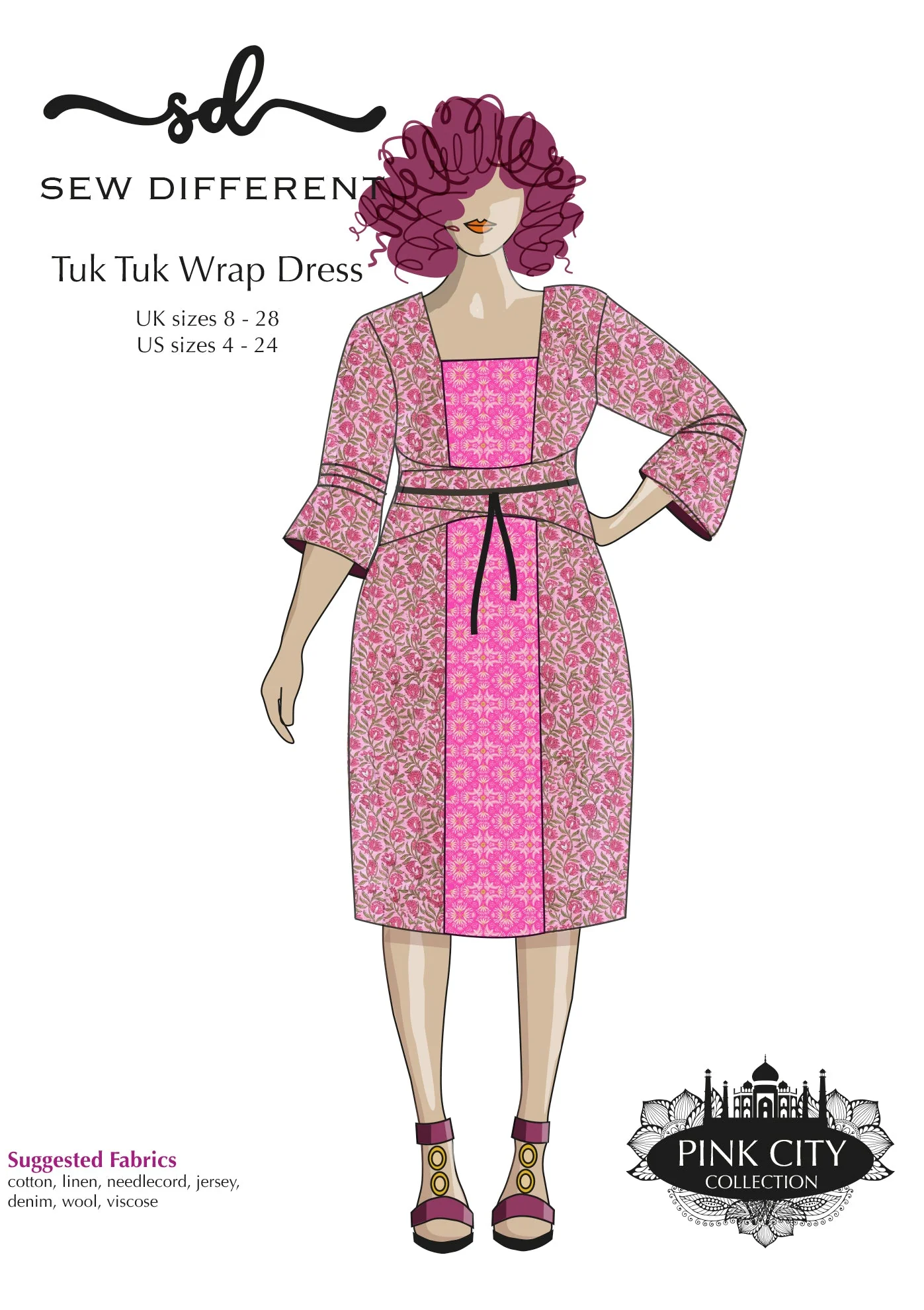 Tuk Tuk Wrap Dress - Paper Sewing Pattern - Sew Different