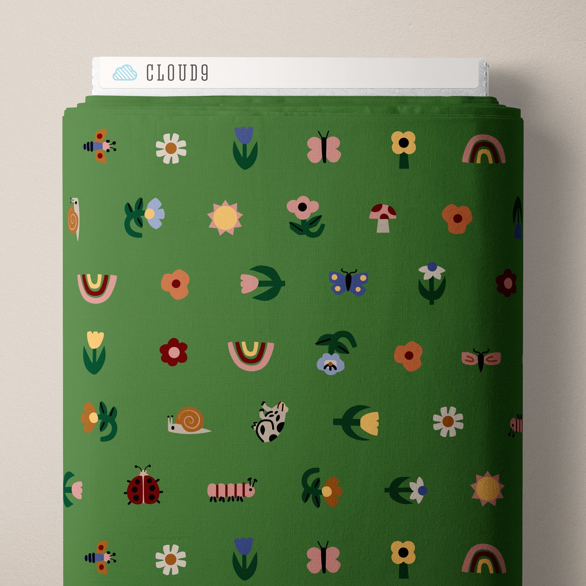 Tulip Creatures - Fern Grove - Leah Duncan - Cloud 9 Fabrics - Poplin - Image 3