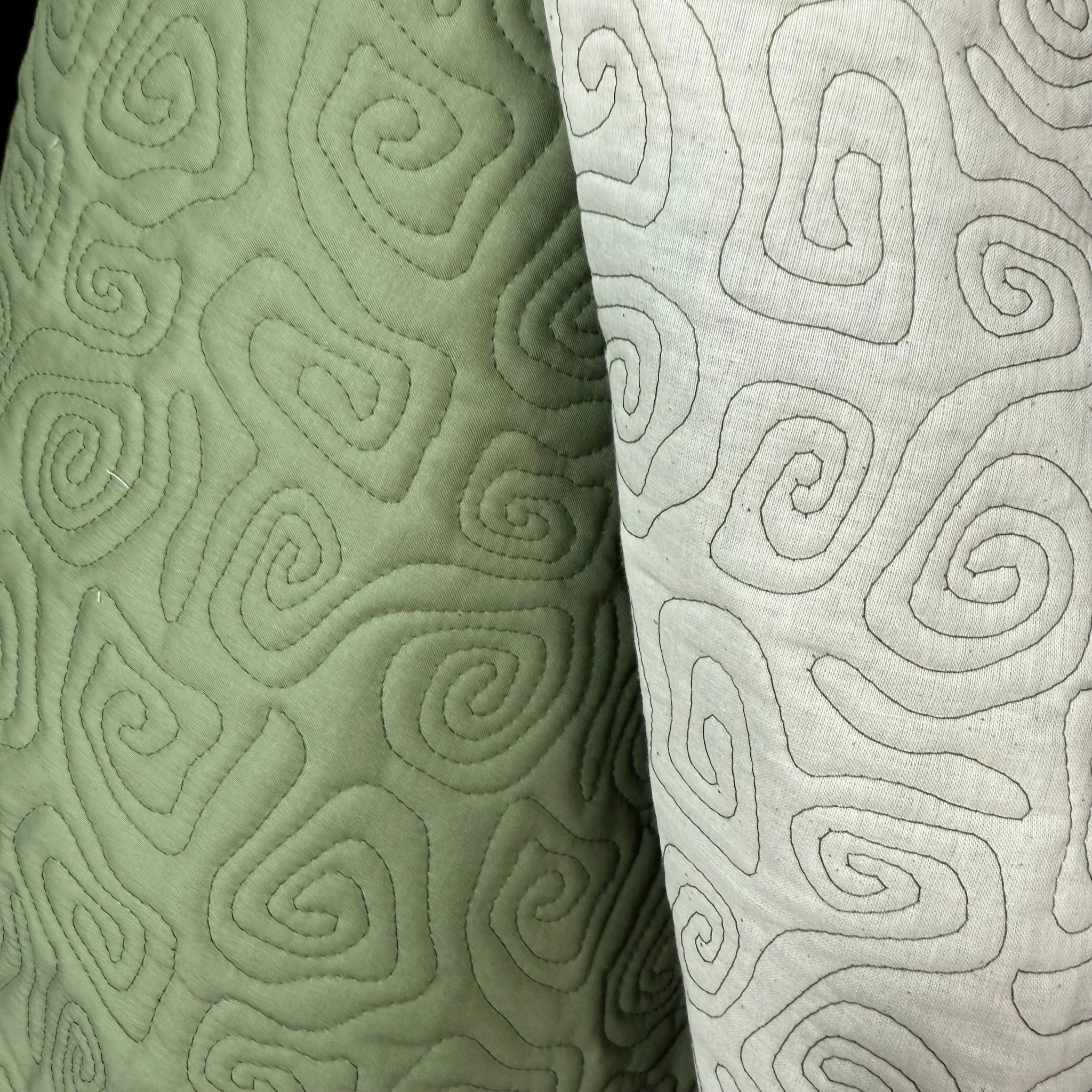 Uzumaki Stitch Quilted - Japanese Import - Sage - Image 2