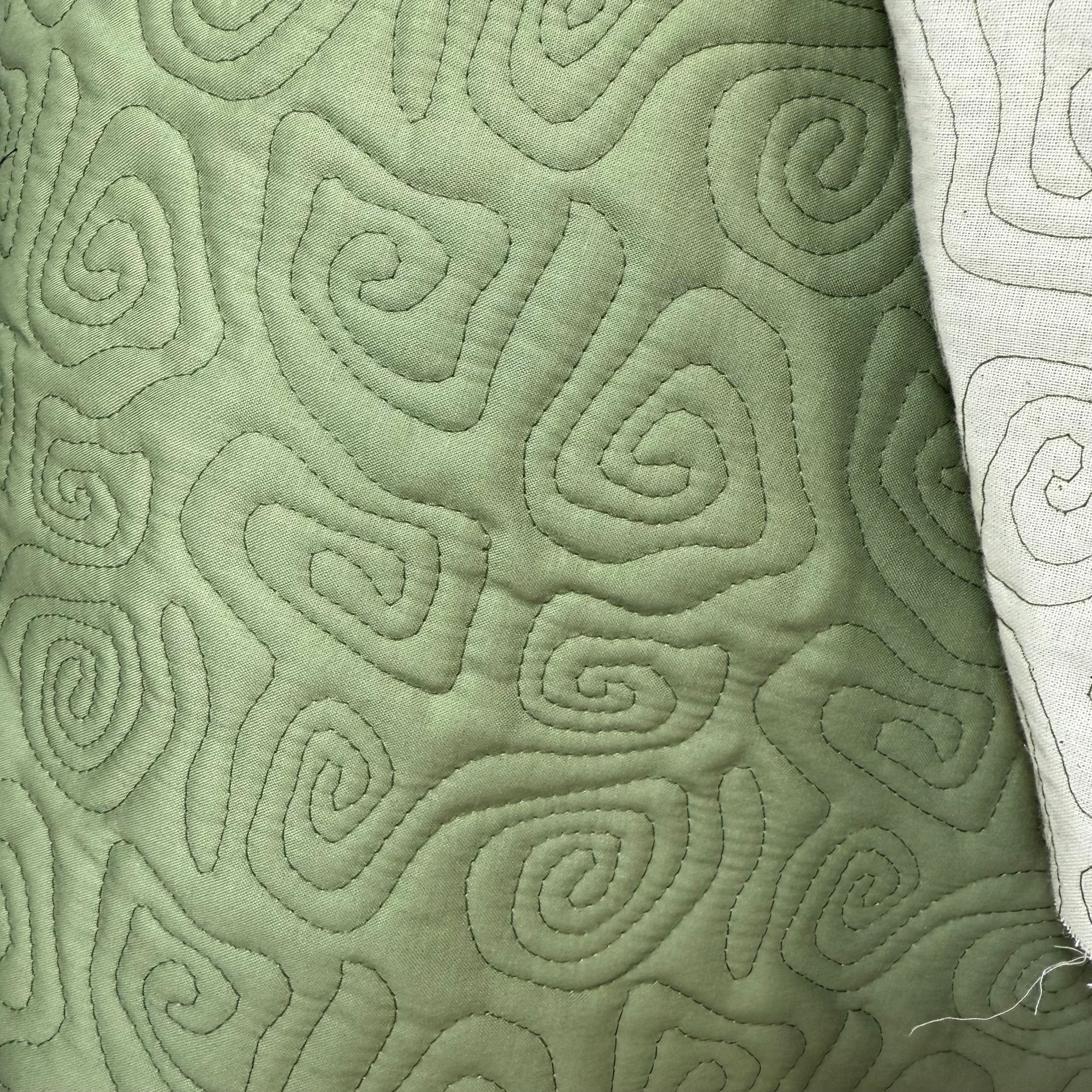 Uzumaki Stitch Quilted - Japanese Import - Sage - Image 3
