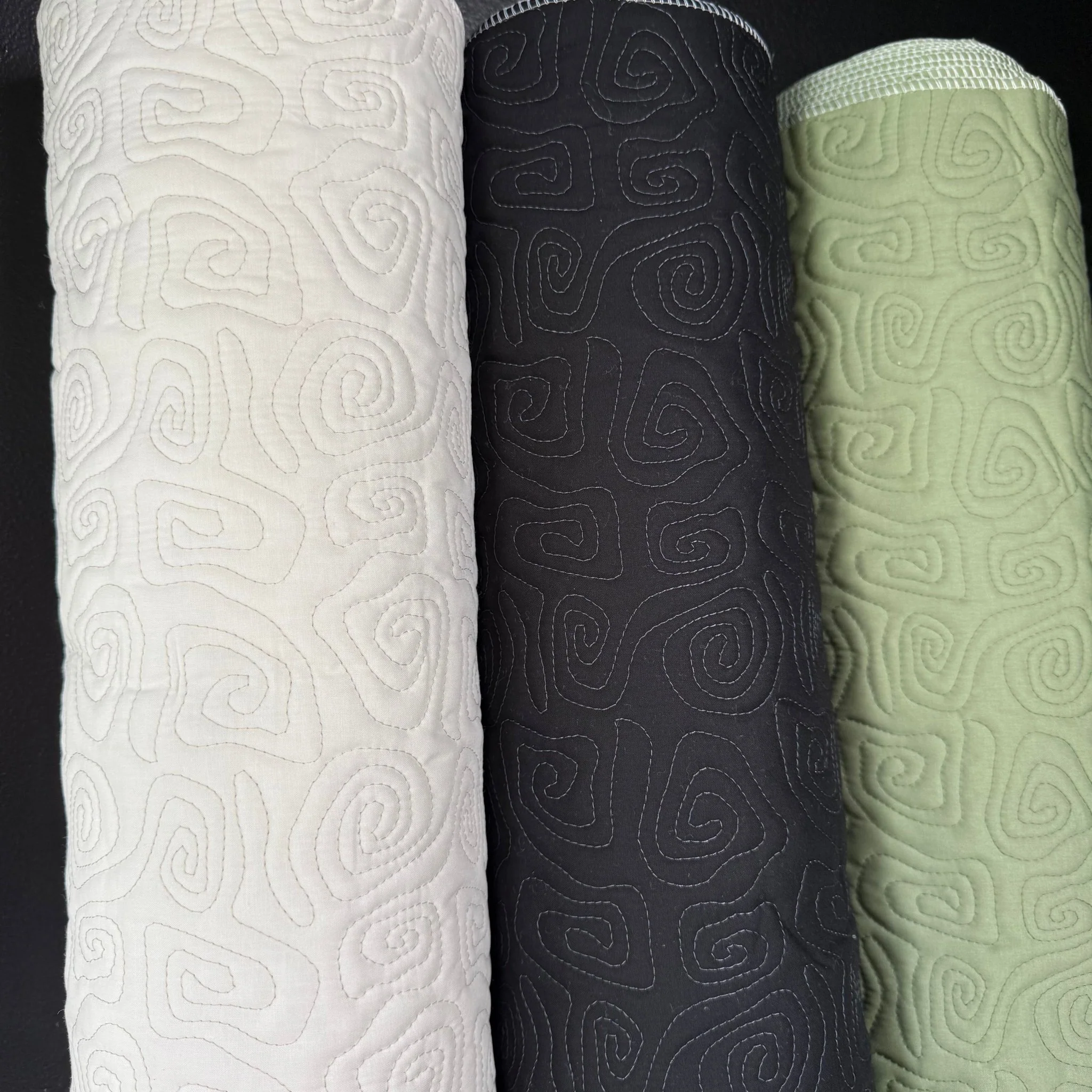 Uzumaki Stitch Quilted - Japanese Import - Sage - Image 5
