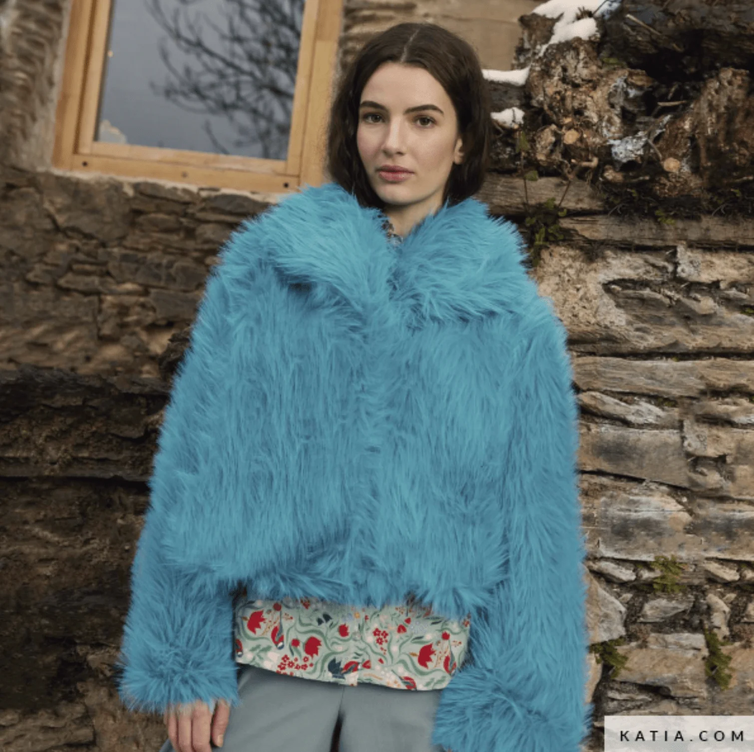 Vegan Long-Pile Faux Fur - Lilac - Katia - Image 2