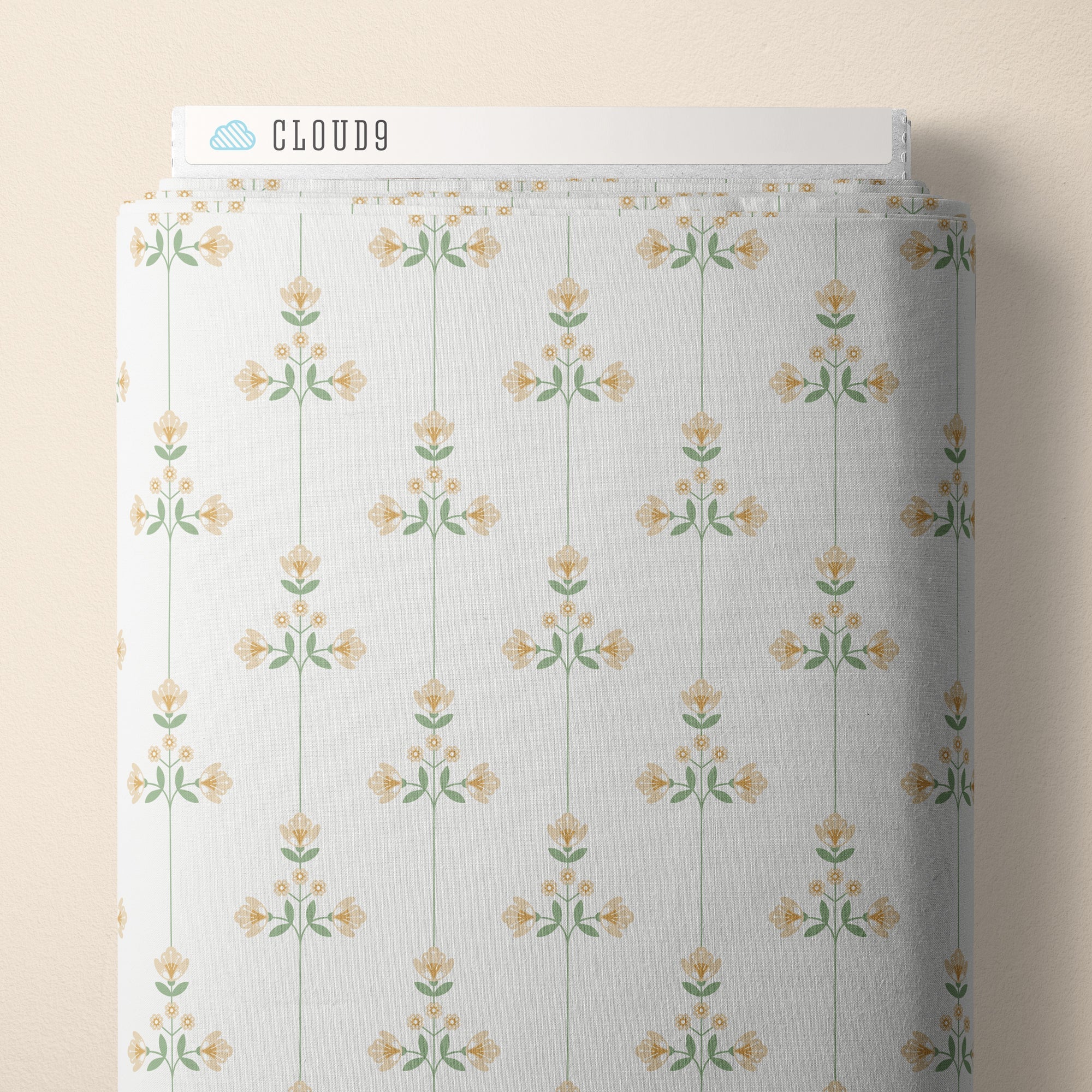 Vivienne - Tan/Turquoise - Vintage Charm - Dots & Glory - Cloud 9 Fabrics - Poplin