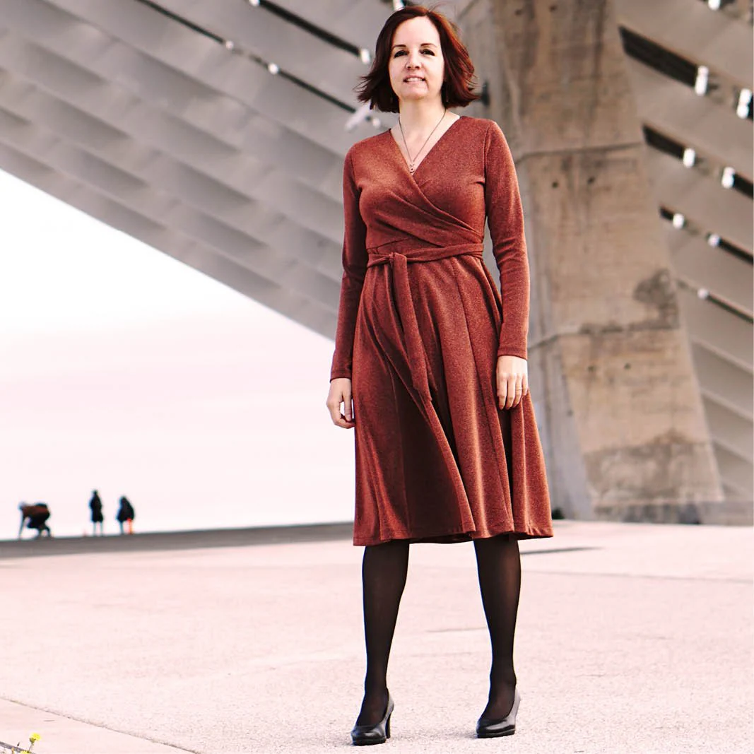 Wanda Wrap Dress Womens Paper Pattern - Wardrobe by Me - Image 2