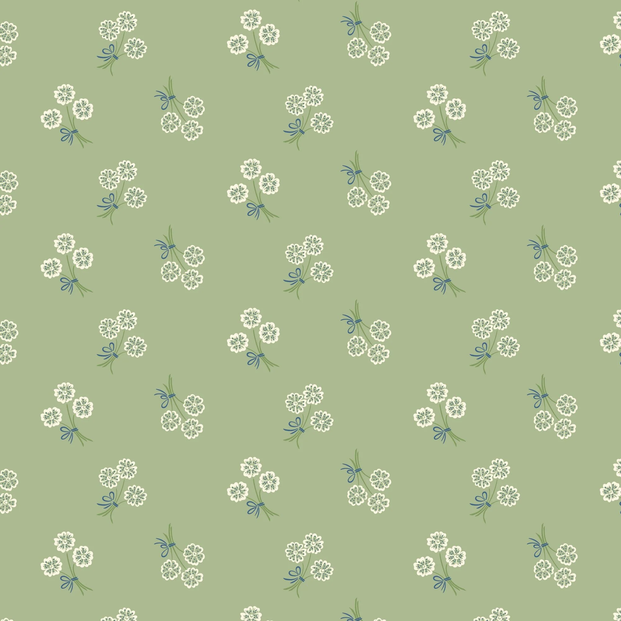 Whimsy Keepsake - Green - Summer Garden - House Of Haricot - Cloud 9 Fabrics - Poplin - Image 3
