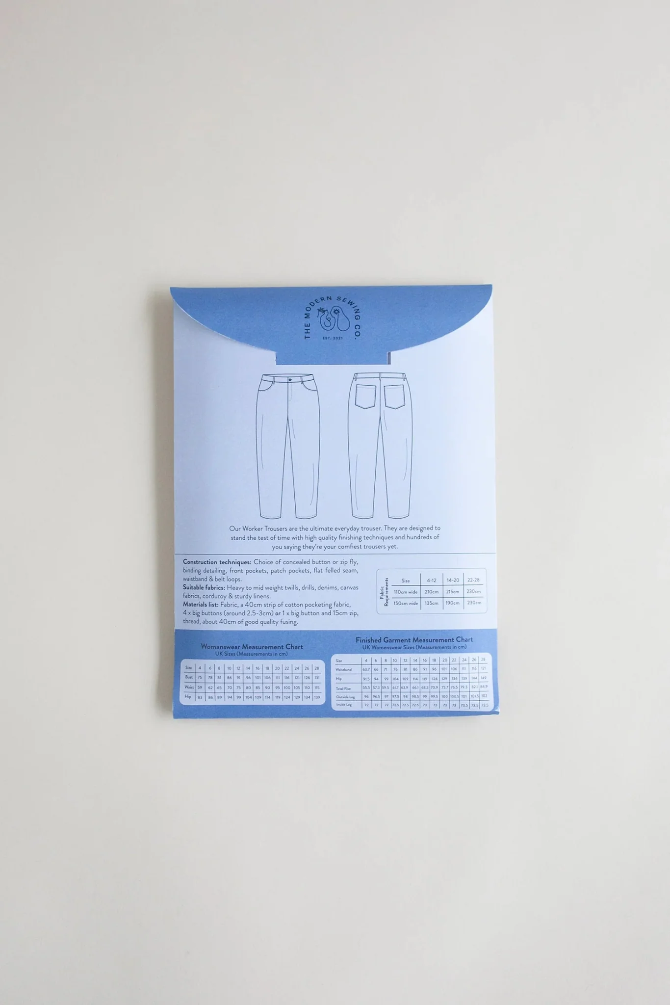 Worker Trousers Paper Pattern - Modern Sewing Co. - Image 11