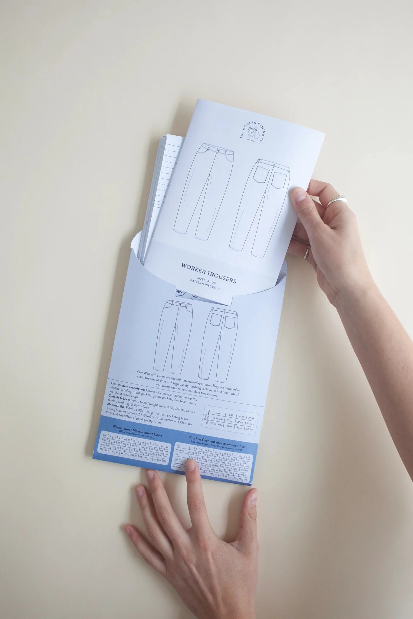 Worker Trousers Paper Pattern - Modern Sewing Co. - Image 9