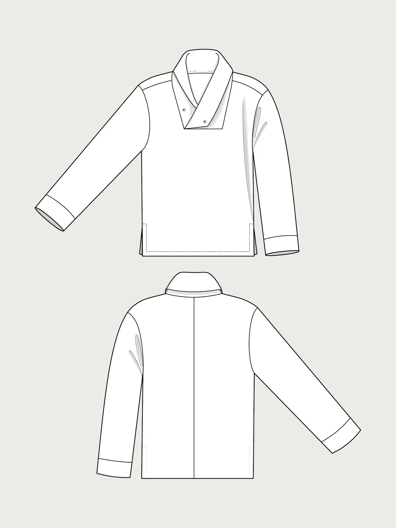 Wrap Collar Shirt Pattern - The Assembly Line - Image 10