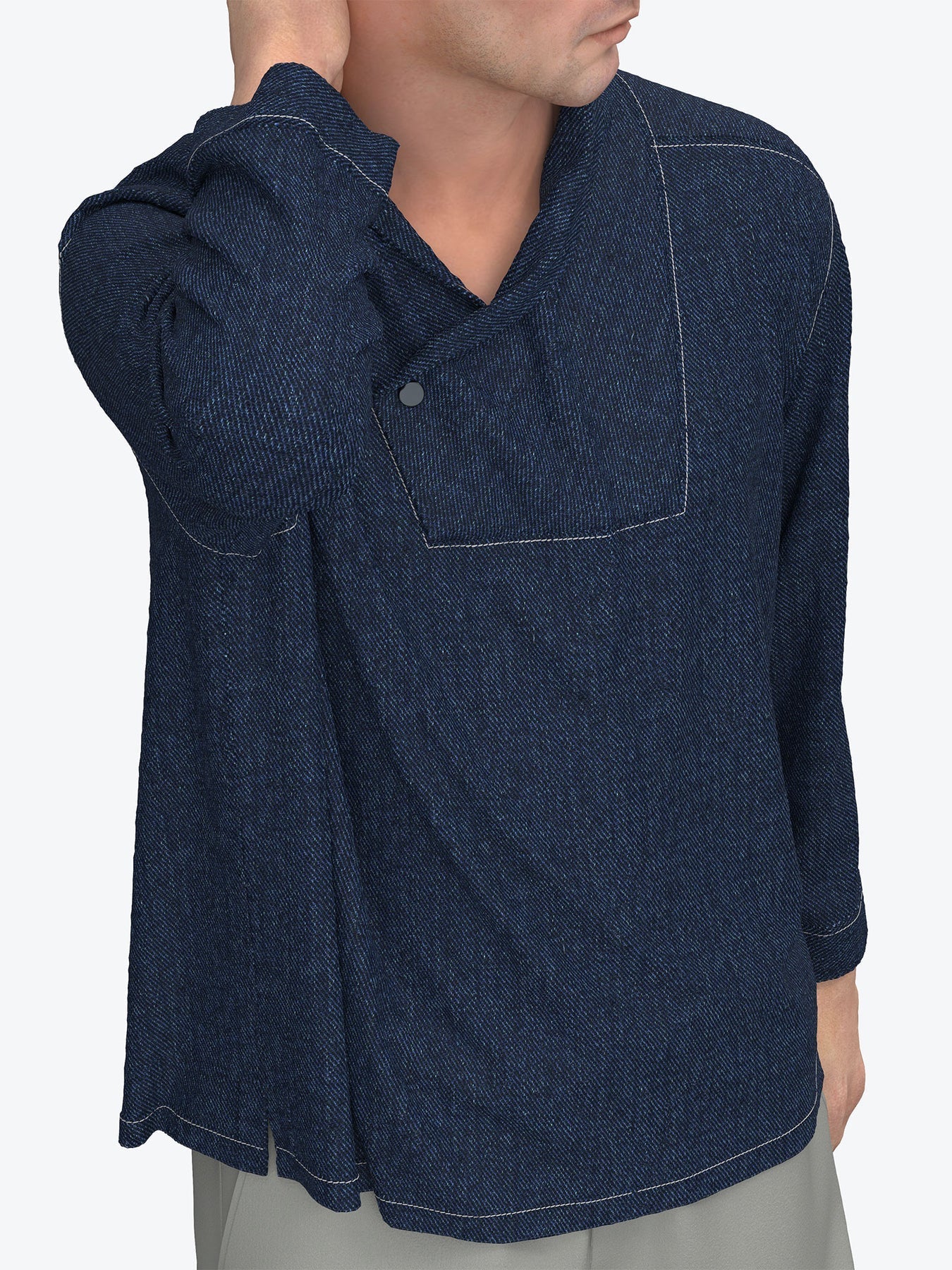 Wrap Collar Shirt Pattern - The Assembly Line - Image 4