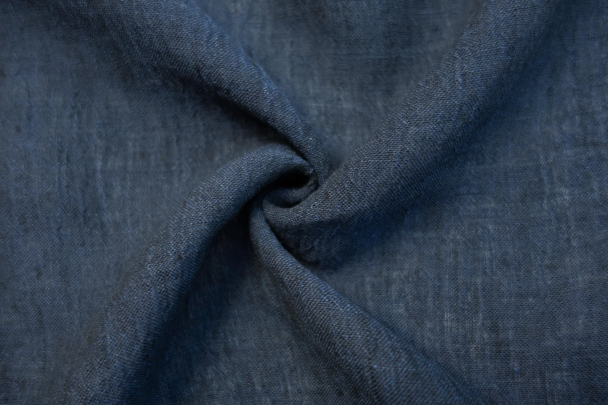 Yarn Dyed Washed Linen - Indigo