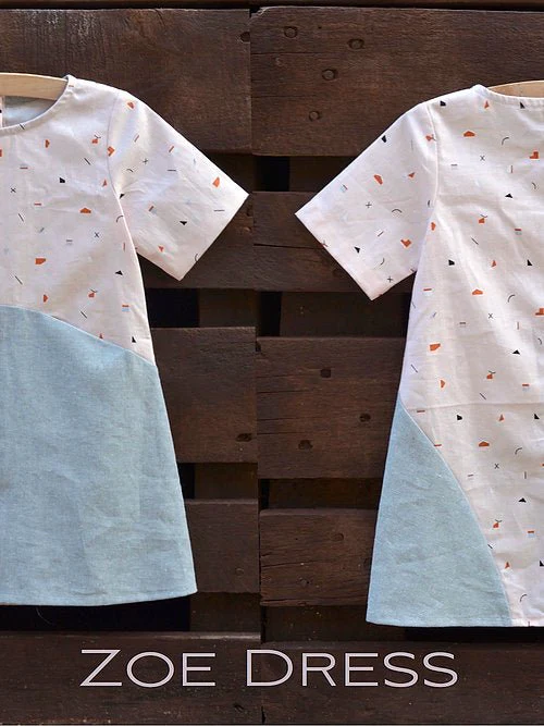 Zoe Dress - Kids Paper Sewing Pattern - Two Stitches Patterns - Image 2